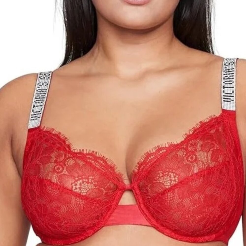 Lot of 2 Brand New w/ Tags 42DDD Victoria's Secret Bras w/ Metallic Logo! - Picture 2 of 7